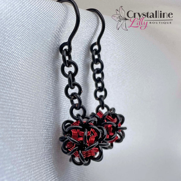 Ball and Chain Dangle Earrings