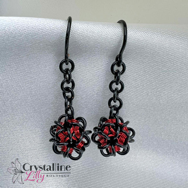 Ball and Chain Dangle Earrings