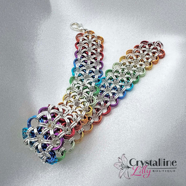 Rainbow Chainmail Bracelet
