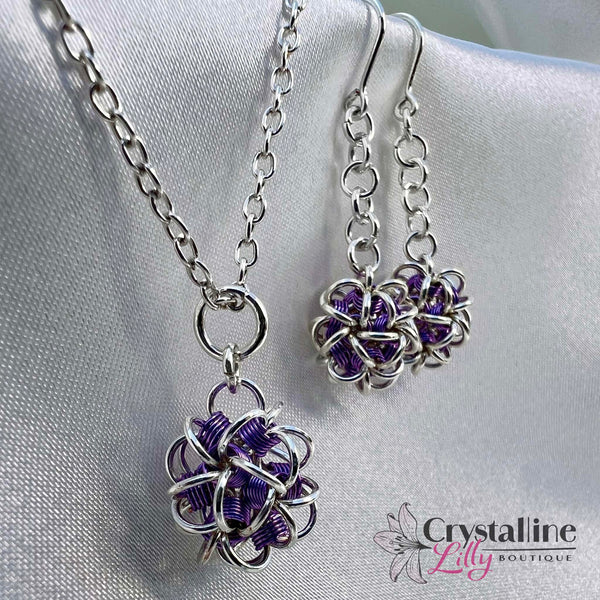 Ball and Chain Dangle Earrings