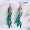 Sparkly Teal Resin Dangle Earrings