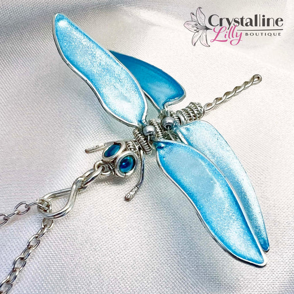 Shimmery Dragonfly Pendant