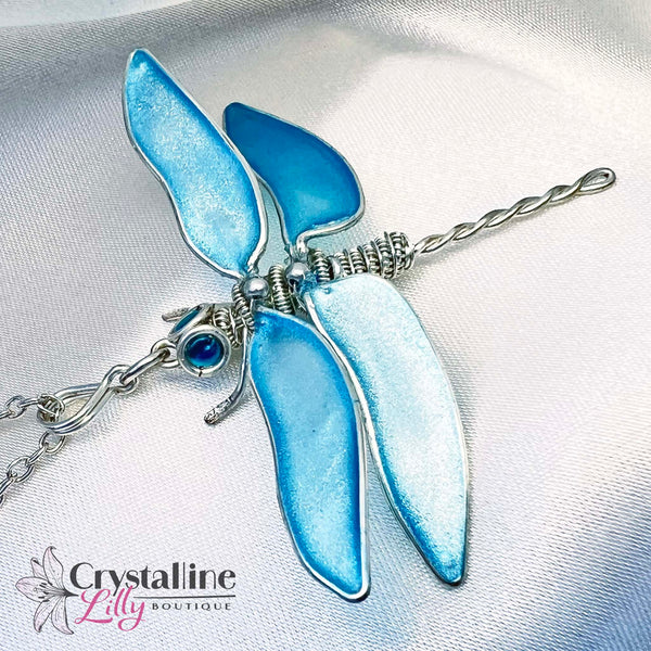 Shimmery Dragonfly Pendant