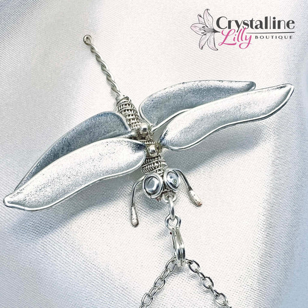 Shimmery Dragonfly Pendant