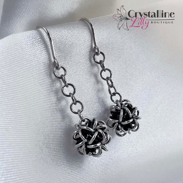 Ball and Chain Dangle Earrings