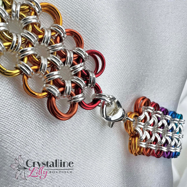 Rainbow Chainmail Bracelet