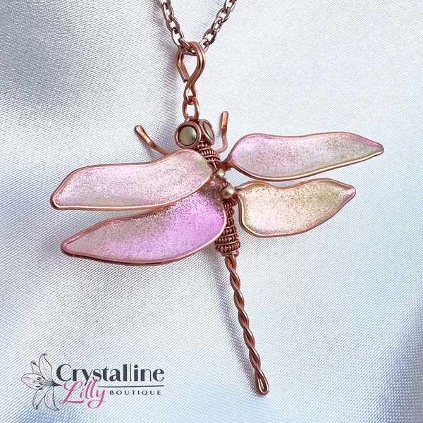 Shimmery Dragonfly Pendant