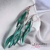 Sparkly Teal Resin Dangle Earrings