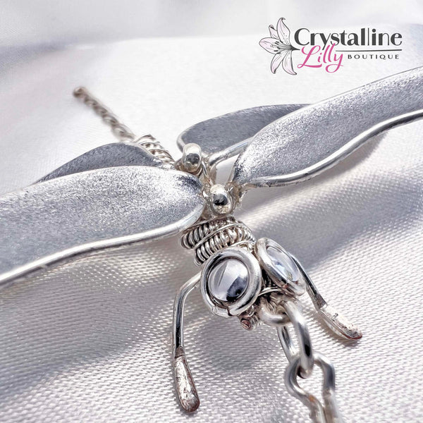 Shimmery Dragonfly Pendant