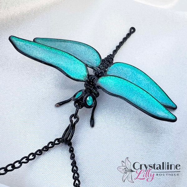 Shimmery Dragonfly Pendant